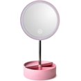 thumbnail image 1 of Led Lighted Makeup Mirror With 3 Color Lighting Dimmable Touch Screen Ewelry Storage Desktop Lighting Mirror Bedroom Mirror 360 Adjustment (white), 1 of 5