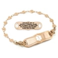 thumbnail image 1 of MedicEngraved Rose Gold Stainless Steel Custom Medical Alert Bracelet - 5mm Heart Link, 1 of 7