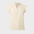 thumbnail image 2 of Tops for Women Trendy Dressy Junior Tops Animal Tunic Women Oversized Corduroy Shirt plus Size Fashion Athletic V plus Size Shirts 2x Athletic Long Sleeve Shirt round Neck Short Beige M, 2 of 4