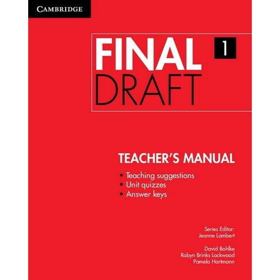 Final Draft Final Draft Level 1 Teacher's Manual, (Paperback)