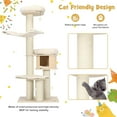 thumbnail image 2 of 68.5" Tall Cat Tree, Multi-Level Modern Cat Tower with Sisal Scratching Posts, Top Perch, Cat Condo, Hammock, Jingling Balls, and Washable Cushions, Cat Tree Tower for Indoor Cats Large Adult, 2 of 14