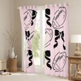 thumbnail image 3 of Feelyou Rugby Football Curtains Pack of 2 (42x84 Each), Pink Bowknot Curtains Blackout, 3 of 6