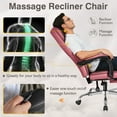 thumbnail image 4 of Furmax Reclining Computer Chair Ergonomic Executive Office Chair Height Adjustable Leather Chair With Armsrests,Pink, 4 of 7