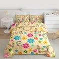 thumbnail image 2 of Homewish Retro Flowers 3-Piece Full Size Comforter Sets For Teens Female Girls,Spring Garden Bedding Comforter Set,Chic Floral Blossoms Lightweight Bedding Sets,Lightweight Room Decor,Reversible, 2 of 8