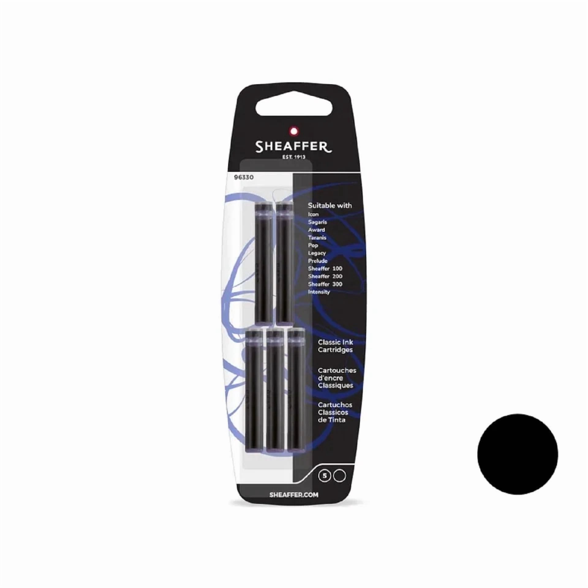 CRESTIN- Sheaffer Fountain Pen Ink Cartridge Refill Black For Calligraphy Pens