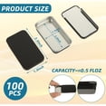 thumbnail image 2 of XD-100 Pack Mini Metal Tin Empty Tin Containers with Slide Top Lids, Rectangular Metal Tin Boxes Containers for Storage Candies, Jewelry, Crafts, Pills, 2.36 X 1.3 X 0.4 (Black)*1, 2 of 7