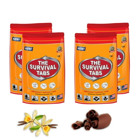 Survival Tabs 8-Day Emergency Food Supply – 96 Tabs for Tornado, Hurricane, Disaster Relief – Long Shelf Life, Lightweight, No Prep Emergency Food Ration Non-GMO Gluten-Free
