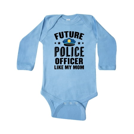 

Inktastic Future Police Officer Like My Mom Gift Baby Boy or Baby Girl Long Sleeve Bodysuit