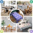 thumbnail image 5 of Blue Unicorn Rainbow Pattern Rectangle Tablecloth 60"x120",Waterproof Polyester Rectangle Table Cloth, Wipeable Spillproof Polyester Tablecloth for Dining, Camping, Indoor and Outdoor, 5 of 6