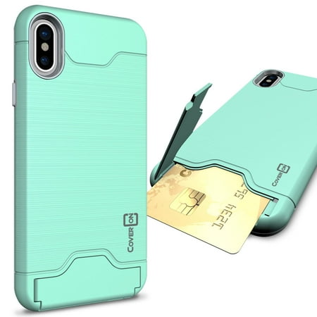 CoverON Apple iPhone XS / iPhone X / 10S / 10 Case, Shadow Armor Series Hybrid Kickstand Phone Cover