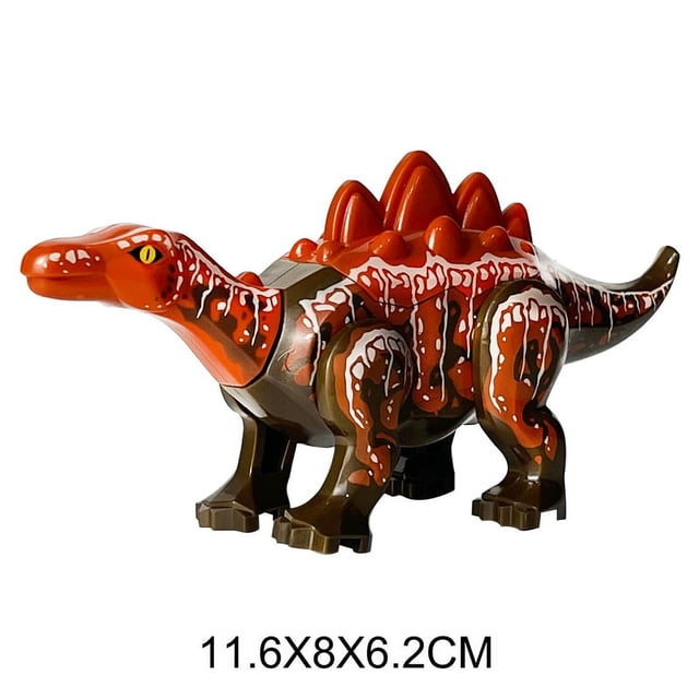 Dinosaur World Building Blocks Set, Large Dinosaur Figures T-Rex Velociraptor Triceratops, DIY Assembled Educational Construction Toy, STEM Learning Building Kit Gift for Kids Boys Girls