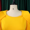thumbnail image 5 of AURA Plus Size High Waist Pencil Midi Dress Short Sleeve Solid Color Summer Office Commuter Dress, 5 of 8
