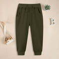thumbnail image 2 of KPOPLK Boy's Cotton Crinched Hem Jogger Sweatpant Pants with Zipper Pockets and Funtional Drawstring(2-3 Years,F27-AG), 2 of 4
