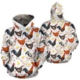 thumbnail image 2 of Sudadera con capucha de estilo hip hop para hombre y mujer, sudadera con estampado 3D de pollo, estilo Harajuku, informal, ropa de calle, 2 of 4