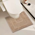 thumbnail image 3 of Ycandiee Toilet Rugs, U Shaped Toilet Rugs for Bathroom Toilet Base,Bathroom Rug Non Slip, Cotton Bathroom Rug Contour Water Absorbent Machine Washable for Decor (15.75x19.7), 3 of 6