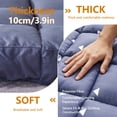 thumbnail image 5 of LUVCMFT Quilted Fitted Mattress Pad, Thick Mattress Topper, Breathable Fluffy Mattress Cover Padded, Mattress Protector with Overfilled Down Filling, Triangles, King Size, 5 of 8