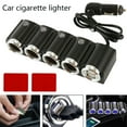 thumbnail image 4 of 4 Ways Multi Car Cigarette Lighter Socket Splitter USB Plug Charger DC 12V-24V, 4 of 11