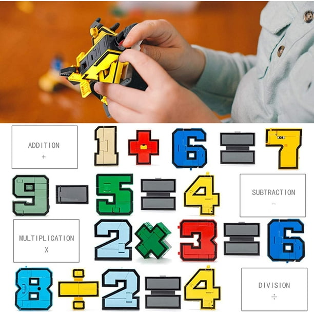 Number Deformation Robot Toys, Assemble Building Blocks Kits