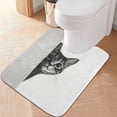 thumbnail image 2 of Yayeee Bath Rug for Bathroom Floor Non Slip Rectangle Fluffy Soft Absorbent Mat, 16"x24", Black Cute Cat, 2 of 7