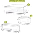 thumbnail image 2 of Juego de 10 Organizadores de Refrigerador, Contenedores de Acrilico de Nevera Transparentes con Tapas, Recipientes para Congelar Alimentos para Frutas y Verduras, para Cocina y Gabinetes, 2 of 4