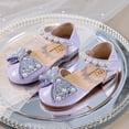 thumbnail image 2 of Zanarzt Girls Dress Shoes Girls Dress Shoes Mary Jane Princess Shoes Girls' Flats Low Heels Flower Wedding Party Footwear for Toddler Little/Big Kid Purple,US 1, 2 of 9