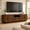 Antique brown, variant on Atumcto TV Stand for 70"-75" TVs, Mid-Century Modern Entertainment Center with Hidden Sliding Storage, Fluted Drawer, Cabinets, Acacia Wood