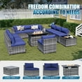 thumbnail image 6 of Sunmthink 12-Piece Outdoor Patio Furniture, Patio Furniture Sets with Fire Pit, Wicker Outdoor Conversation Set and Waterproof Cover, 6 of 9