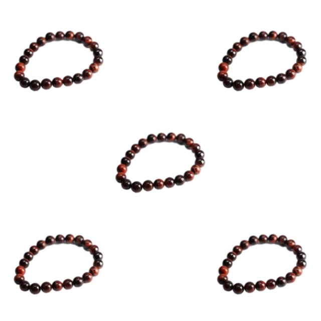 Minnieouse de cuentas de piedra natural - de ojo de tigre cómoda y única Regalo de cuentas de oración Ropa cómoda Ojo de tigre rojo 8MM Type2 NO2