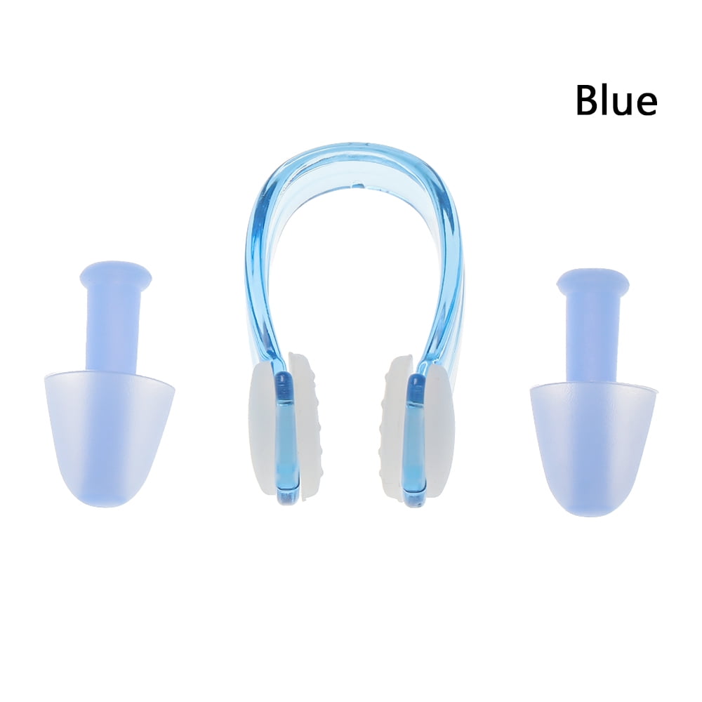 Waterproof Soft Silicone Swimming Set Nose Clip Ear Plug Earplug COLORFUL NEW 