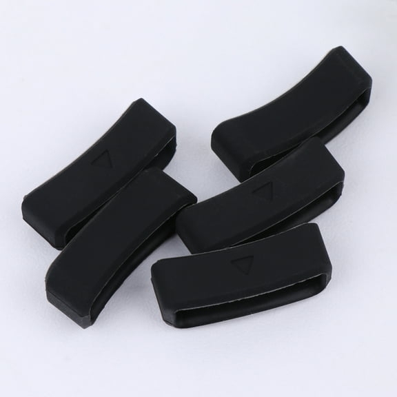 BESTOYARD 5Pcs Rubber Watch Band Straps Compatible for Garmin Black for Daily Use Comfortable Wear