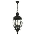 thumbnail image 5 of 7705-14 Livex Lighting Frontec - 4 Light Outdoor Pendant Lantern in French Country Style - 11.5 Inches wide by 26.5 Inches high, 5 of 11