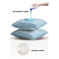 thumbnail image 4 of Pack of 2 Outdoor Pillow Covers, Bee Lieve In Yourself Gnomes Sunflower Blue Waterproof Square Throw Pillowcase Cushion Decorative Pillow Covers for Couch Patio Tent, 16x16 in, 4 of 6