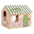 thumbnail image 1 of Cat House Cardboard Cat House Safe Healthy Wear Resistant Portable Cat Play House With Catnip For Cats, 1 of 5