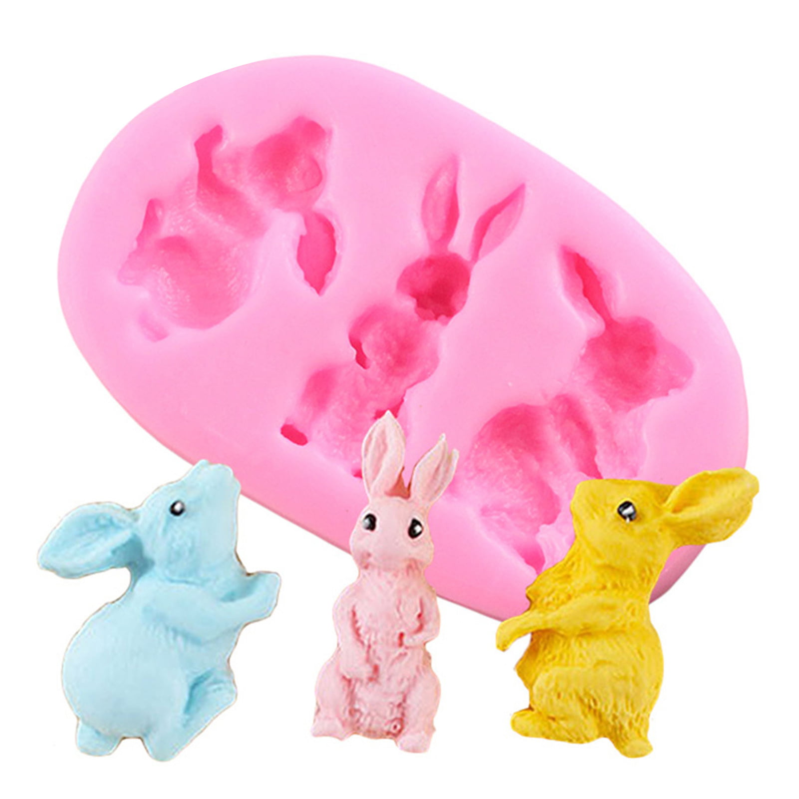 Easter Rabbit Cookie Mould Soap Decorating Mold Cute Fondant Mold DIY Cake Maker Silicone Decorating Baking Tool 