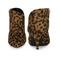 thumbnail image 4 of BLISSFUL STEP Women's Ankle Boots Pointed Toe Kitten Heels Side Zip Faux Suede Booties  Brown Leopard 7.5, 4 of 4