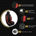 thumbnail image 3 of Unique Bargains 4 Pcs Housses Universelles pour Sièges d'Auto Intérieurs Housse d'Appui-tête Lavable Rembourrage Plat Polyester Éponge Housses de Siège d'Auto Rouge Noir, 3 of 8