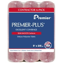 Premier Paint Roller 9" x 3/8" Premier Plus Deluxe Polyester Painting Roller Covers 6-Pack
