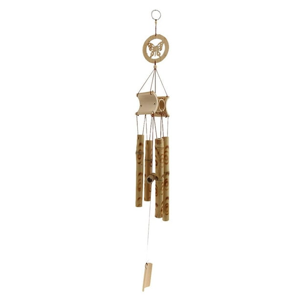 Wind Chime Bell Hanging Sculpture Home Decorative Accessories House Dark  Brown 