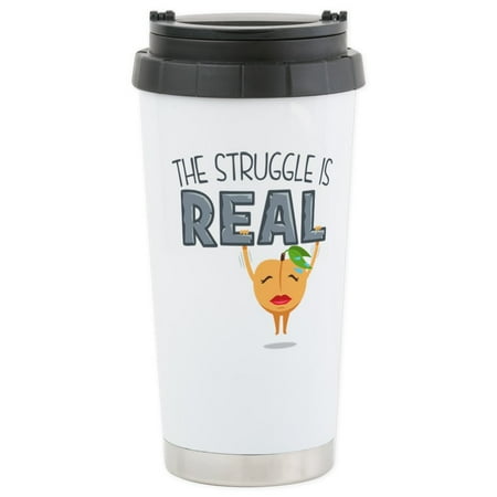 Regal Stainless CafePress - Struggle Is Real - Stainless Steel Travel Mug, Insulated 16 oz. Coffee Tumbler ()