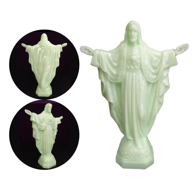 Estatua de Jesús, plástico coleccionable, sagradas, escultura de lámpara eterna, estatuilla para regalos de oficina en hogar, iglesia, Macarena estatua de jesus