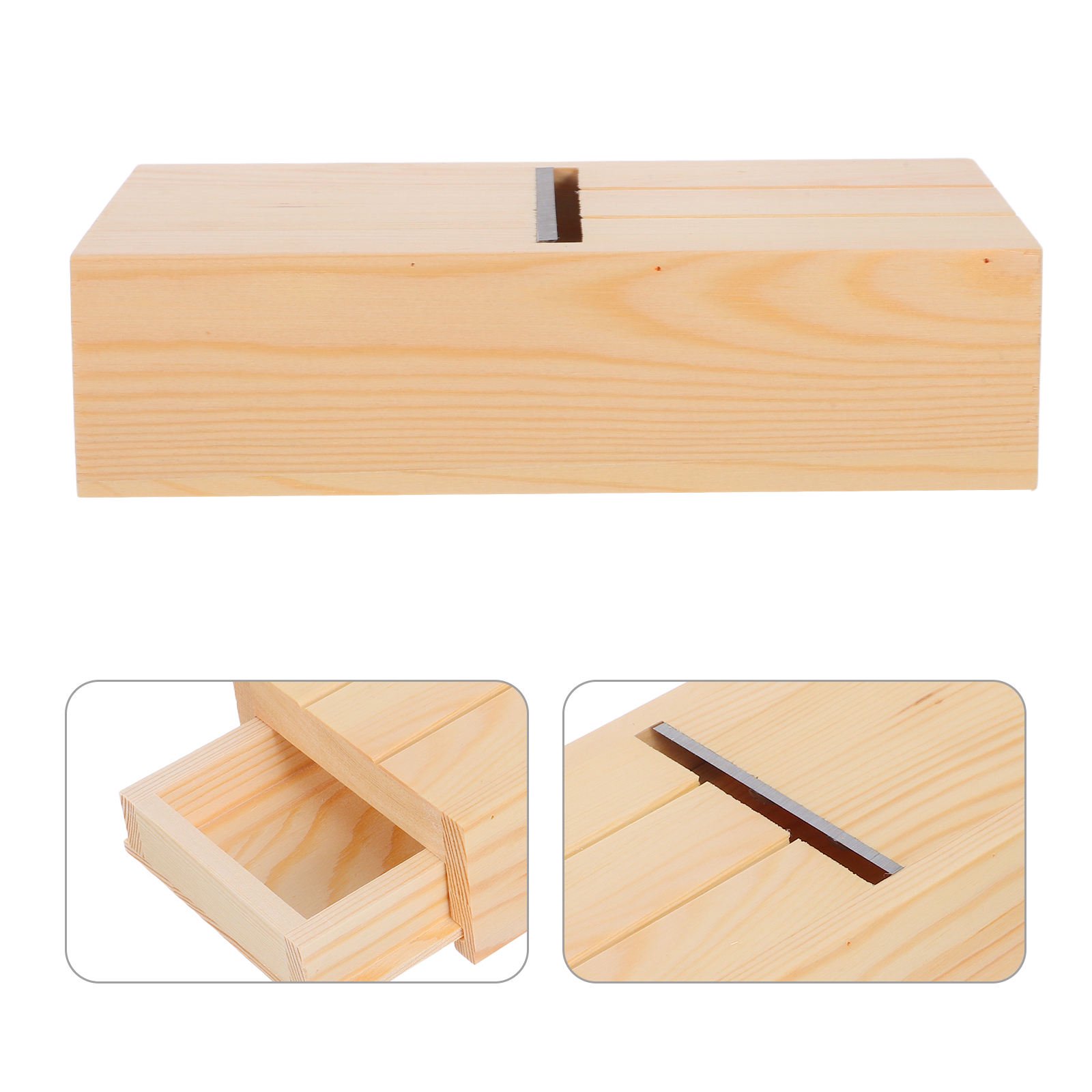 Milisten Handmade Wooden Soap Beveler Planer with Drawer for Craft Trimming and Shaving