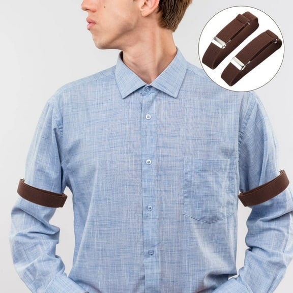 ROSENICE 1 Pair Sleeve Cuffs Coffee Color Elastic Design for Men and Women Decorative Accessory Comfortable Wear