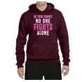 thumbnail image 2 of In This Family No One Awareness Unisex Graphic Hoodie Sweatshirt, Maroon, Large, 2 of 3