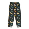 thumbnail image 3 of Lsque Plaid Dachshund Print Women's Pajama Pants, Lounge Pant - Comfortable Home Wear,Elastic Waistband, Stylish Design-Large, 3 of 9