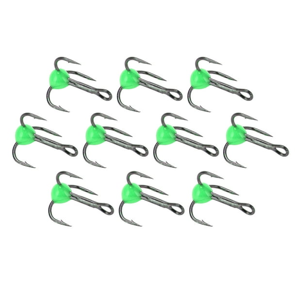 Treble Hooks, High Carbon Steel Size 10 Treble Fishing Hooks 10pcs Bright  Color For Carp Orange And Yellow,Red,Yellow,Blue,Green 