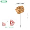 thumbnail image 3 of Uxcell 24-Pack Insignias de Flor para Hombres, Boutonnieres de Rosa para Bodas/Bailes/Fiestas [Oro Champán], 3 of 7