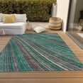thumbnail image 6 of Addison Rugs Chantille Indoor/Outdoor Transitional Stripes Emerald Washable Rectangle Rug, 9' x 12', 6 of 6
