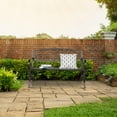thumbnail image 2 of GoDecor 50in Garden Bench,Powder-Coat Steel Outdoor Benches, Outdoor Benches for Porch,Garden, Park,Backyard, 2 of 12