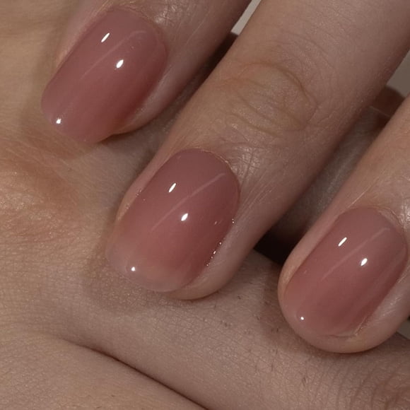 Gel suave Curvlife de Press on Nails, color miel y melocotón, 30 unidades