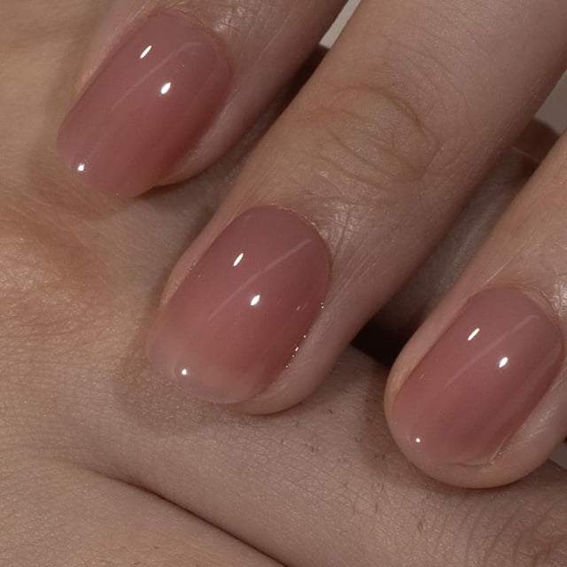 Gel suave Curvlife de Press on Nails, color miel y melocotón, 30 unidades